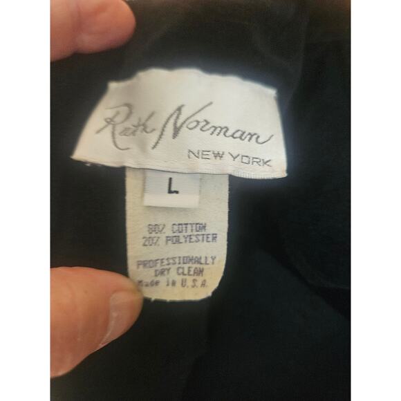 Ruth Norman Neiman Marcus Black Velvet Tunic Top Vintage 60's Sz L - Picture 10 of 11
